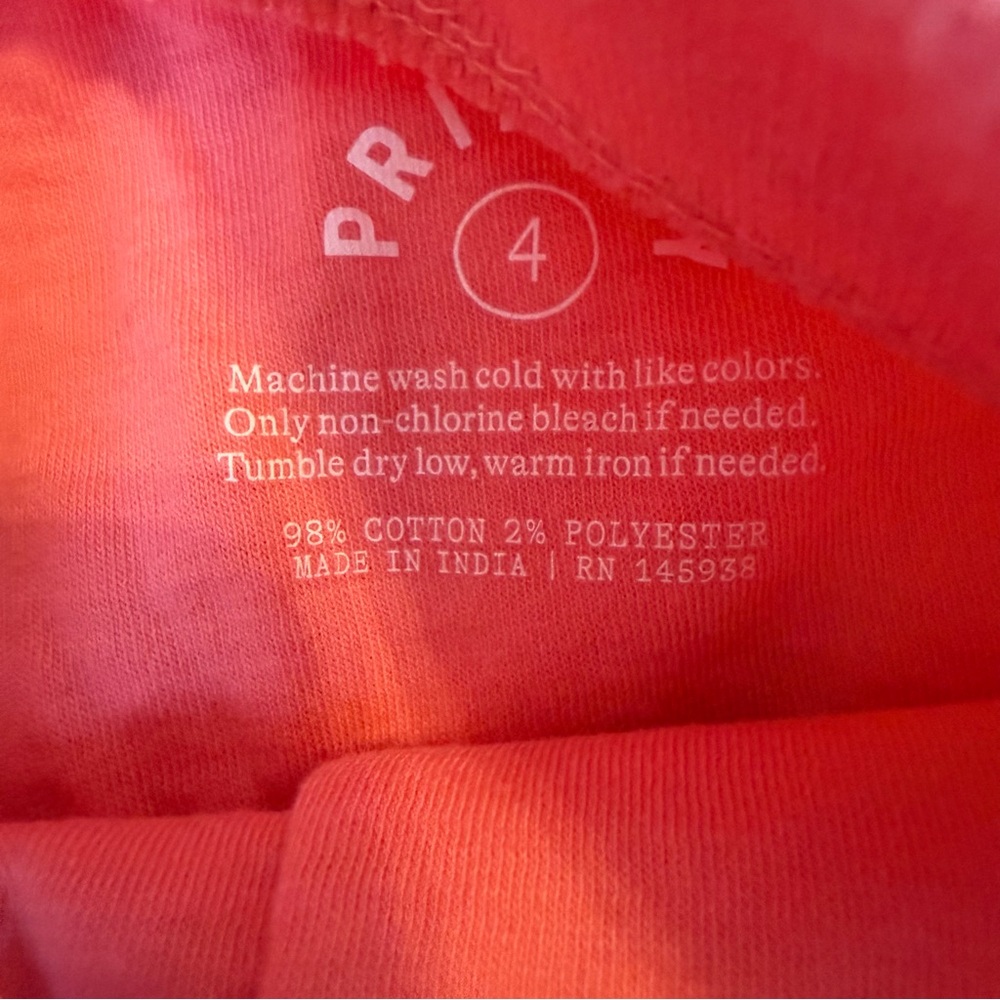 Primary Kids Coral Lightweight Jogger Pants Size 4 EUC - Picture 2 of 3